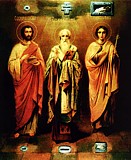 Бессребреник Косма, священномученик Харалампий и мученик Трифон